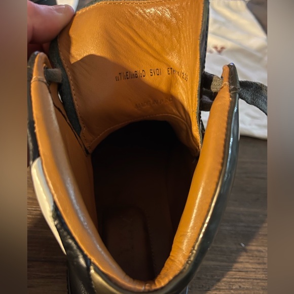 Bally shiny leather high top sneakers ETHYX men’s 8 1/2 - Picture 4 of 5